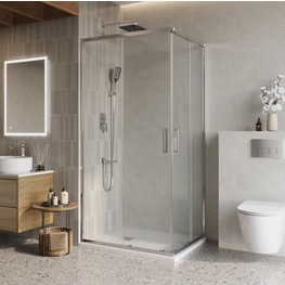 Душевой угол BelBagno Luce AH 2 1000x800 хром, прозр.стекло 