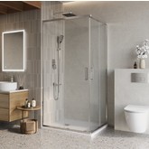 Душевой угол BelBagno Luce AH 2 1000x800 хром, прозр.стекло 