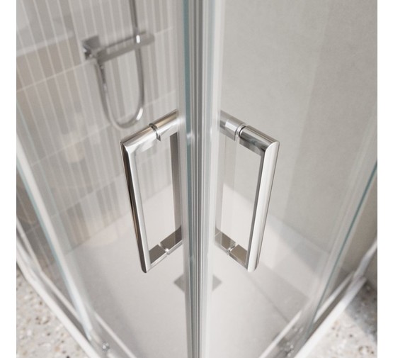 Душевой угол BelBagno Luce AH 2 1000x800 хром, текстур.стекло 