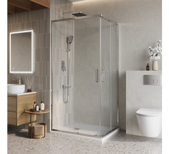 Душевой угол BelBagno Luce AH 2 1200x900 хром, прозр.стекло 