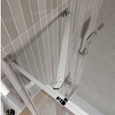 Душевой угол BelBagno Luce AH 22 1100x1000 хром, прозр.стекло