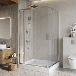 Душевой угол BelBagno Luce AH 22 1150x1100 хром, прозр.стекло 