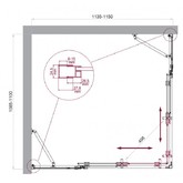 Душевой угол BelBagno Luce AH 22 1150x1100 хром, прозр.стекло