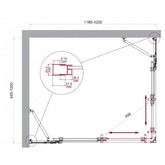 Душевой угол BelBagno Luce AH 22 1200x1000 хром, прозр.стекло 
