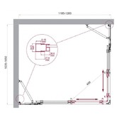 Душевой угол BelBagno Luce AH 22 1200x1050 хром, прозр.стекло