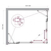 Душевой угол BelBagno Luce AH 22 1250x1050 хром, прозр.стекло 