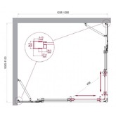 Душевой угол BelBagno Luce AH 22 1250x1100 хром, прозр.стекло 