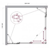 Душевой угол BelBagno Luce AH 22 1300x1200 хром, прозр.стекло 