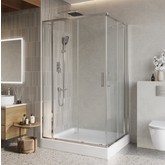 Душевой угол BelBagno Luce AH 22 1400x1150 хром, прозр.стекло 