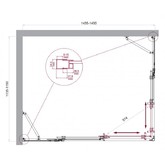 Душевой угол BelBagno Luce AH 22 1450x1150 хром, прозр.стекло
