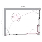 Душевой угол BelBagno Luce AH 22 1500x1100 хром, прозр.стекло