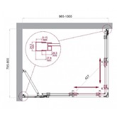 Душевой угол BelBagno Luce AH 21 1000x800 хром, прозр.стекло 