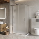Душевой угол BelBagno Luce AH 21 1100x900 хром, текстур.стекло 