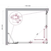 Душевой угол BelBagno Luce AH 21 1200x1000 хром, прозр.стекло 