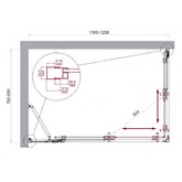 Душевой угол BelBagno Luce AH 21 1200x800 хром, прозр.стекло 
