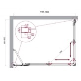 Душевой угол BelBagno Luce AH 21 1200x900 хром, прозр.стекло 