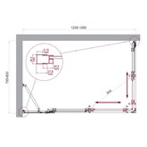 Душевой угол BelBagno Luce AH 21 1250x800 хром, прозр.стекло 