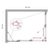 Душевой угол BelBagno Luce AH 21 1300x1000 хром, прозр.стекло 