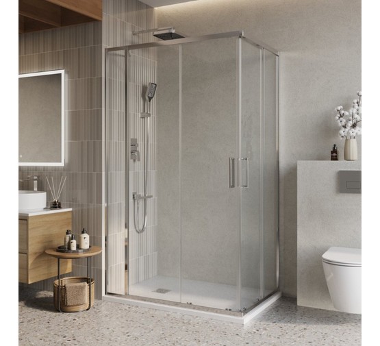 Душевой угол BelBagno Luce AH 21 1300x800 хром, прозр.стекло 