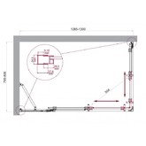 Душевой угол BelBagno Luce AH 21 1300x800 хром, прозр.стекло 