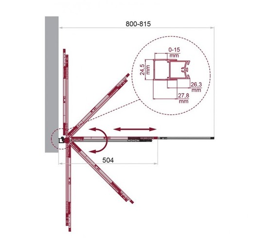 Шторка для ванны BelBagno LUCE-VF-11 800x1450 хром, прозр.стекло 