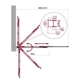 Шторка для ванны BelBagno LUCE-VF-11 800x1450 черный, прозр.стекло 