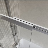 Шторка для ванны BelBagno LUCE-VF-11 900x1450 хром, прозр.стекло 