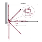 Шторка для ванны BelBagno LUCE-VF-11 1000x1450 хром, прозр.стекло 