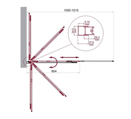 Шторка для ванны BelBagno LUCE-VF-11 1000x1450 золото, прозр.стекло 