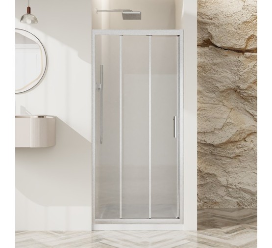 Душевая дверь BelBagno UNO-195 BF 3 120 см сатин, прозр.стекло 