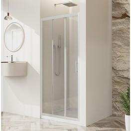 Душевая дверь BelBagno UNO-195 BF 3 100 см хром, текстур.стекло 