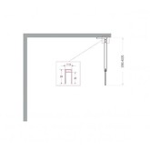 Душевая перегородка BelBagno Uno L-1-TB 600x2000 хром, прозр.стекло