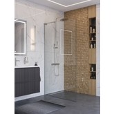 Душевая перегородка BelBagno Uno L-1-TB 700x2000 хром, прозр.стекло