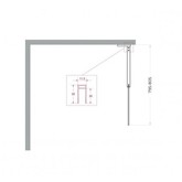 Душевая перегородка BelBagno Uno L-1-TB 800x2000 хром, прозр.стекло