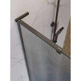 Душевая перегородка BelBagno Uno L-1-TB 900x2000 оружейная сталь, тониров.стекло