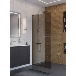 Душевая перегородка BelBagno Uno L-1-TB 900x2000 хром, бронз.стекло