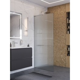 Душевая перегородка BelBagno Uno L-1-TB 900x2000 хром, рифлен.стекло