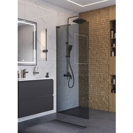 Душевая перегородка BelBagno Uno L-1-TB 1000x2000 хром, тониров.стекло
