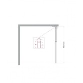 Душевая перегородка BelBagno Uno L-1-TB 1000x2000 оружейная сталь, тониров.стекло