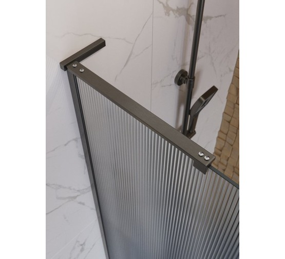 Душевая перегородка BelBagno Uno L-1-TB 1100x2000 оружейная сталь, прозр.стекло