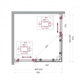 Душевой угол BelBagno MARINO-2 A 2 900x900 хром, прозр.стекло 