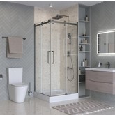 Душевой угол BelBagno MARINO-2 A 2 900x900 оружейная сталь, прозр.стекло 