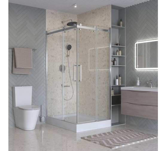 Душевой угол BelBagno MARINO-2 AH 2 1200x900 хром, прозр.стекло 