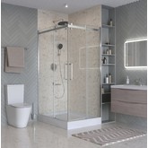 Душевой угол BelBagno MARINO-2 AH 2 1200x900 хром, прозр.стекло 