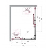 Душевой угол BelBagno MARINO-2 AH 2 1200x900 оружейная сталь, прозр.стекло