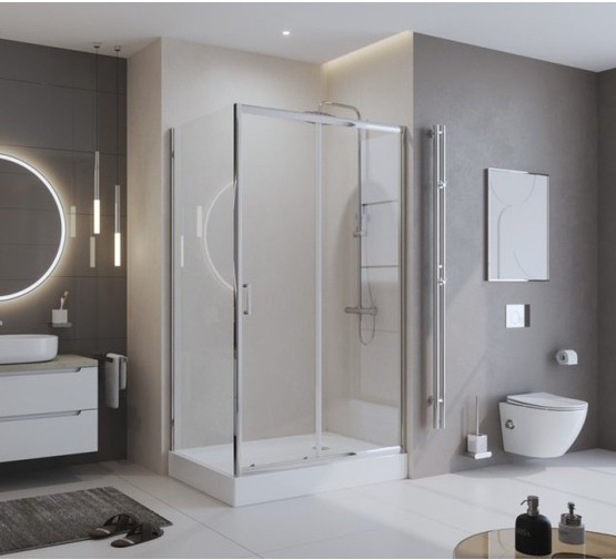 Душевой угол BelBagno UNO-195 AH 1 1200x900 хром, прозр.стекло 