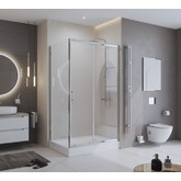 Душевой угол BelBagno UNO-195 AH 1 1200x900 хром, прозр.стекло 