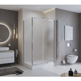 Душевой угол BelBagno UNO-195 AH 1 1200x900 хром, текстур.стекло 