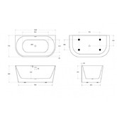 Акриловая ванна BelBagno BB710 140x75 см