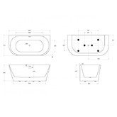 Акриловая ванна BelBagno BB710 150x75 см